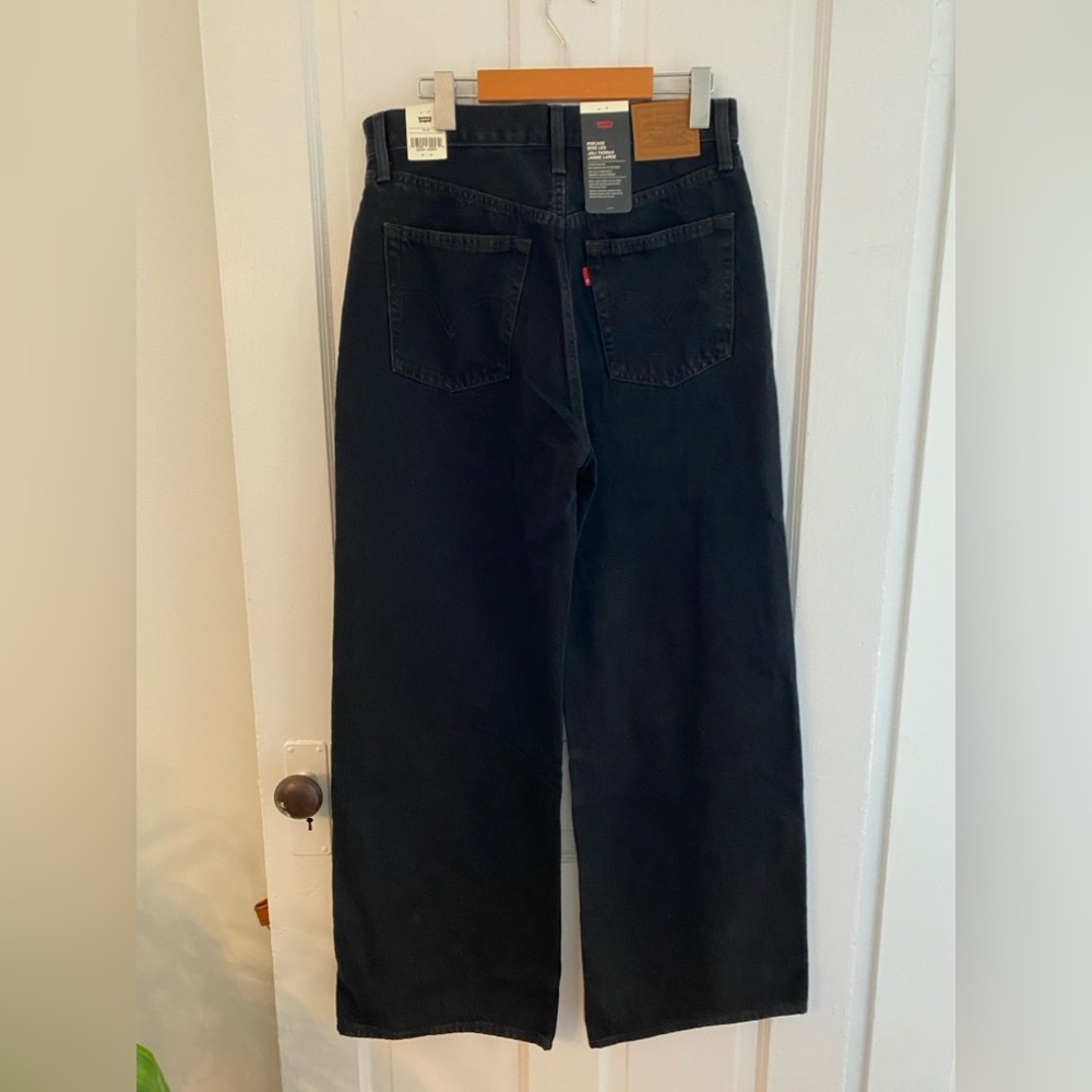 BNWT Levi's Ribcage Wide Leg Black Denim Jeans